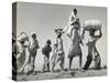 Sikh Carrying His Wife on Shoulders After the Creation of Sikh and Hindu Section of Punjab India-Margaret Bourke-White-Stretched Canvas