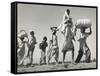 Sikh Carrying His Wife on Shoulders After the Creation of Sikh and Hindu Section of Punjab India-Margaret Bourke-White-Framed Stretched Canvas