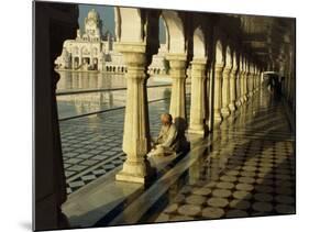 Sikh Elder at Prayer at the Golden Temple of Amritsar, Punjab State, India-Jeremy Bright-Mounted Photographic Print