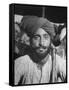 Sikh Listening to Speaker at Rally for a Protest March Regarding Irrigation in the District-Margaret Bourke-White-Framed Stretched Canvas