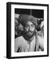 Sikh Listening to Speaker at Rally for a Protest March Regarding Irrigation in the District-Margaret Bourke-White-Framed Premium Photographic Print