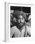 Sikh Listening to Speaker at Rally for a Protest March Regarding Irrigation in the District-Margaret Bourke-White-Framed Premium Photographic Print