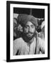 Sikh Listening to Speaker at Rally for a Protest March Regarding Irrigation in the District-Margaret Bourke-White-Framed Photographic Print