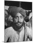 Sikh Listening to Speaker at Rally for a Protest March Regarding Irrigation in the District-Margaret Bourke-White-Mounted Photographic Print