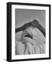 Sikh Man Demonstrating How He Finishes the Winding of His Traditional Turban around His Head-Margaret Bourke-White-Framed Photographic Print