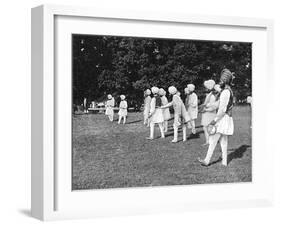 Sikh Officers Playing Quoits at Hampton Court Palace, 1902-C.A. Miller-Framed Photographic Print