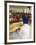 Sikh Priest and Holy Book at Sikh Wedding, London, England, United Kingdom-Charles Bowman-Framed Photographic Print