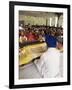 Sikh Priest and Holy Book at Sikh Wedding, London, England, United Kingdom-Charles Bowman-Framed Photographic Print