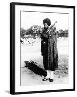 Sikh Regimental Piper, 1900-null-Framed Photographic Print