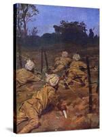 Sikh Soldiers in France During the First World War-WRS Stott-Stretched Canvas