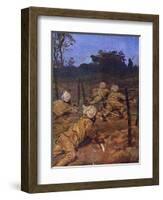 Sikh Soldiers in France During the First World War-WRS Stott-Framed Art Print