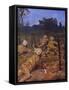 Sikh Soldiers in France During the First World War-WRS Stott-Framed Stretched Canvas