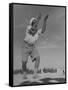Sikh Soldiers Playing Volleyball at Indian Army Camp in the Desert Near the Great Pyramids-Margaret Bourke-White-Framed Stretched Canvas