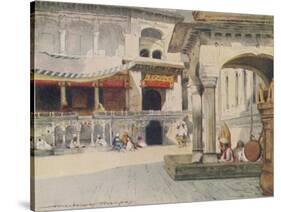 Sikh Temple Amritsar Interior of the Golden Temple-Mortimer Menpes-Stretched Canvas