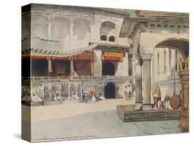 Sikh Temple Amritsar Interior of the Golden Temple-Mortimer Menpes-Stretched Canvas