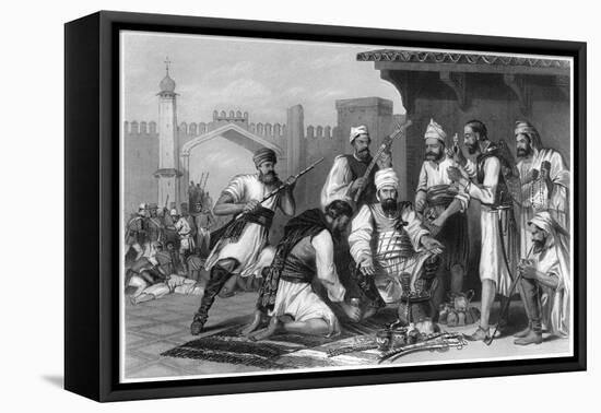 Sikh Troops Dividing the Spoils Taken from Mutineers , 1857-null-Framed Stretched Canvas