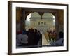 Sikhs at the Entrance to the Golden Temple, Crossing Guru's Bridge, Amritsar, Punjab, India-Jeremy Bright-Framed Photographic Print