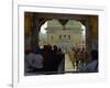 Sikhs at the Entrance to the Golden Temple, Crossing Guru's Bridge, Amritsar, Punjab, India-Jeremy Bright-Framed Photographic Print