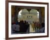 Sikhs at the Entrance to the Golden Temple, Crossing Guru's Bridge, Amritsar, Punjab, India-Jeremy Bright-Framed Photographic Print