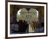 Sikhs at the Entrance to the Golden Temple, Crossing Guru's Bridge, Amritsar, Punjab, India-Jeremy Bright-Framed Photographic Print