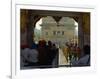 Sikhs at the Entrance to the Golden Temple, Crossing Guru's Bridge, Amritsar, Punjab, India-Jeremy Bright-Framed Photographic Print