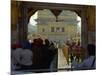 Sikhs at the Entrance to the Golden Temple, Crossing Guru's Bridge, Amritsar, Punjab, India-Jeremy Bright-Mounted Photographic Print