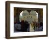 Sikhs at the Entrance to the Golden Temple, Crossing Guru's Bridge, Amritsar, Punjab, India-Jeremy Bright-Framed Photographic Print