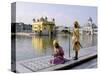 Sikhs in Front of the Sikhs' Golden Temple, Amritsar, Pubjab State, India-Alain Evrard-Stretched Canvas