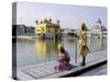 Sikhs in Front of the Sikhs' Golden Temple, Amritsar, Pubjab State, India-Alain Evrard-Stretched Canvas