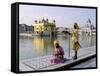 Sikhs in Front of the Sikhs' Golden Temple, Amritsar, Pubjab State, India-Alain Evrard-Framed Stretched Canvas