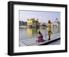 Sikhs in Front of the Sikhs' Golden Temple, Amritsar, Pubjab State, India-Alain Evrard-Framed Photographic Print