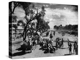 Sikhs Migrating to the Hindu Section of Punjab After the Division of India-Margaret Bourke-White-Stretched Canvas