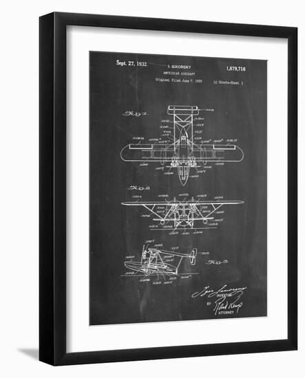 Sikorsky Amphibian Aircraft 1929 Patent-null-Framed Art Print