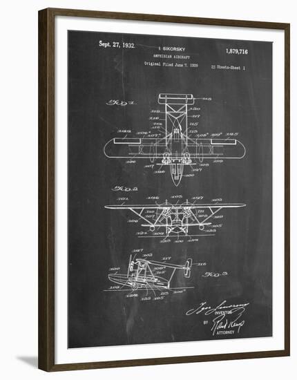 Sikorsky Amphibian Aircraft 1929 Patent-null-Framed Art Print