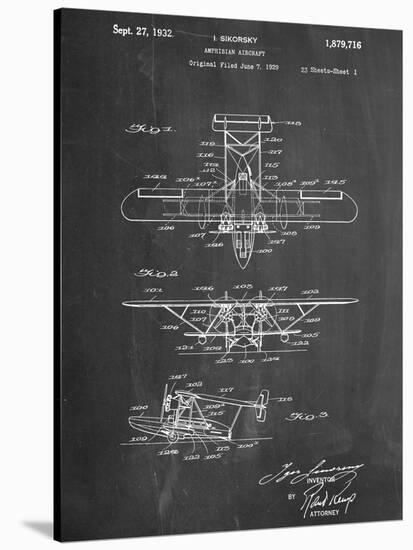 Sikorsky Amphibian Aircraft 1929 Patent-null-Stretched Canvas