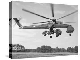Sikorsky Ch-54 Skycrane in Flight-null-Stretched Canvas