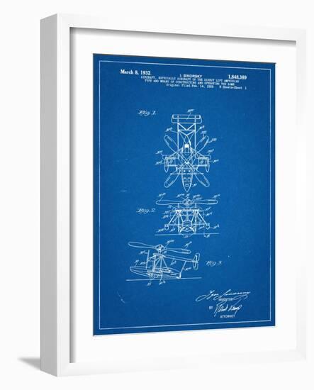 Sikorsky Helicopter Patent-null-Framed Art Print