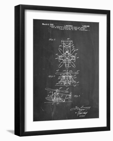 Sikorsky Helicopter Patent-null-Framed Art Print