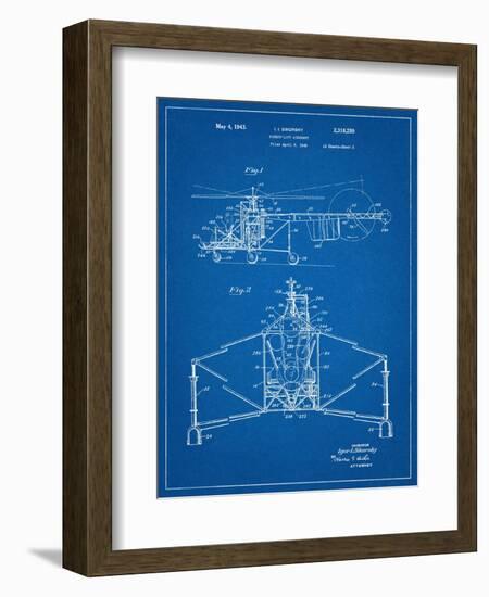 Sikorsky Helicopter Patent-null-Framed Art Print