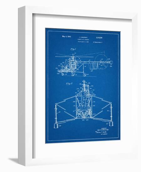 Sikorsky Helicopter Patent-null-Framed Art Print