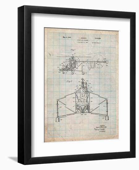 Sikorsky Helicopter Patent-Cole Borders-Framed Art Print