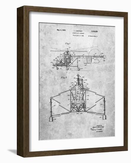Sikorsky Helicopter Patent-Cole Borders-Framed Art Print