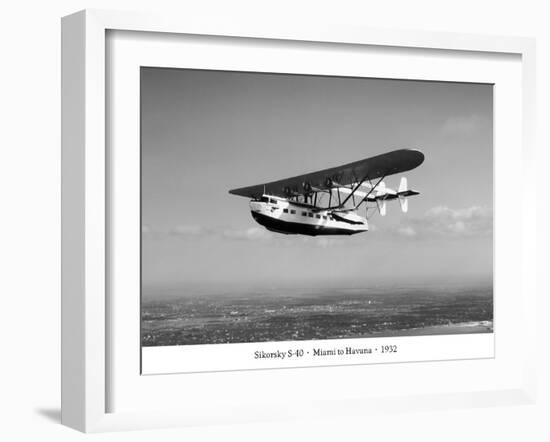 Sikorsky S-40, Miami to Havana, 1932-Clyde Sunderland-Framed Art Print