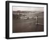 Sikorsky S-42 through the Golden Gate under Construction, San Francisco, 1935-Clyde Sunderland-Framed Art Print