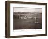 Sikorsky S-42 through the Golden Gate under Construction, San Francisco, 1935-Clyde Sunderland-Framed Art Print