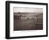 Sikorsky S-42 through the Golden Gate under Construction, San Francisco, 1935-Clyde Sunderland-Framed Art Print