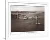 Sikorsky S-42 through the Golden Gate under Construction, San Francisco, 1935-Clyde Sunderland-Framed Art Print