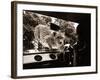 Sikuku the Cheetah Peers into a Car at Woburn Wild Animal Kingdom Bedfordshire, July 1970-null-Framed Photographic Print