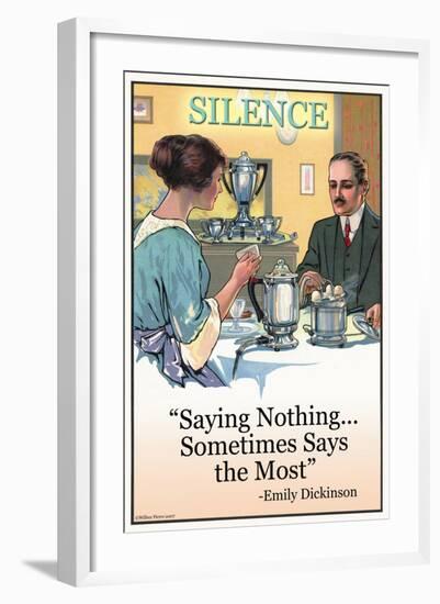 Silence: Saying Nothing Sometimes Says Most-null-Framed Art Print