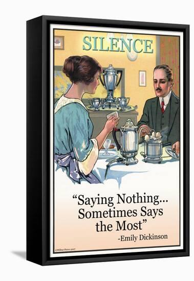 Silence: Saying Nothing Sometimes Says Most-null-Framed Stretched Canvas